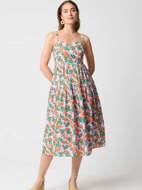 J. Crew oranges print sun dress